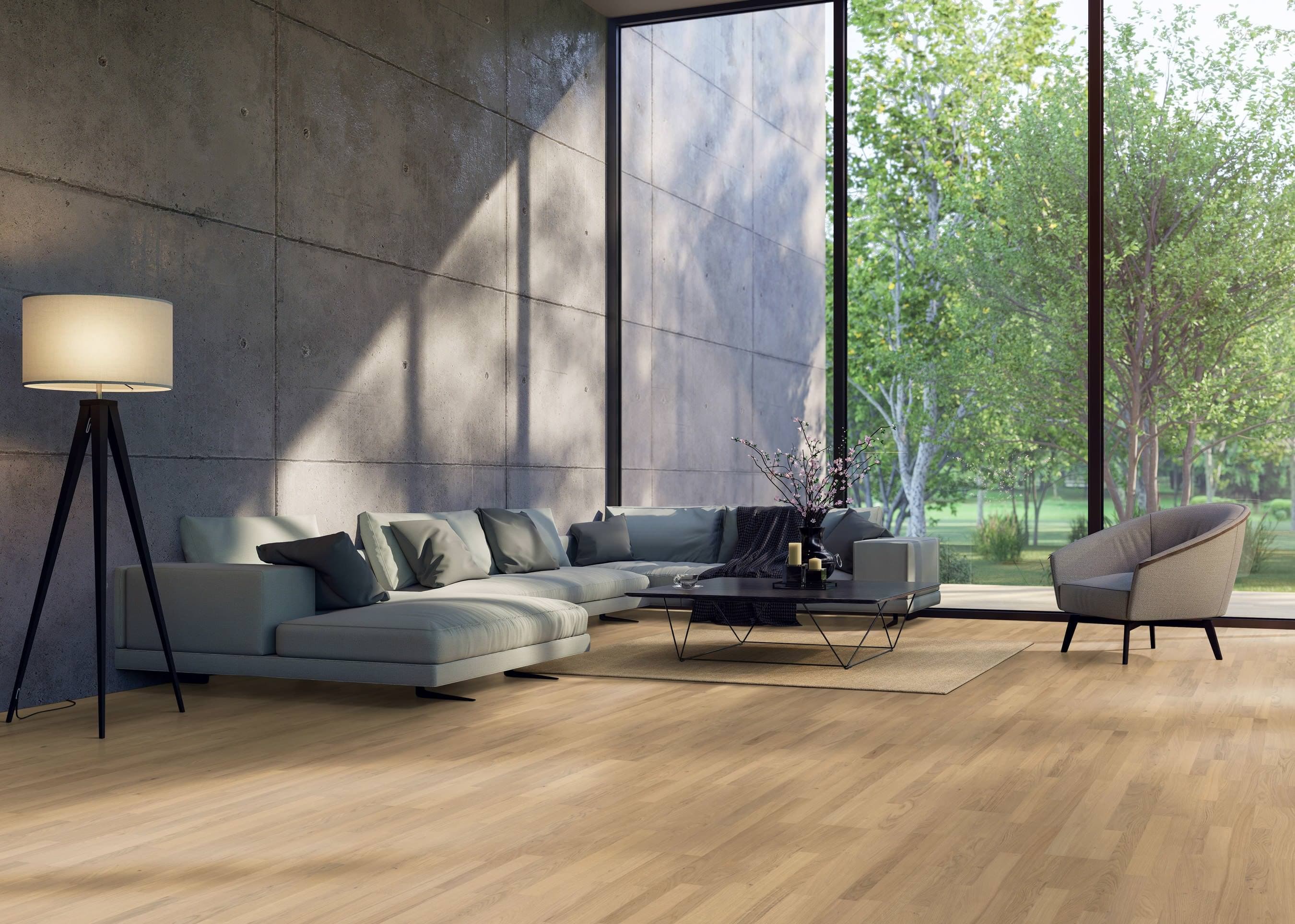 Longstrip - Oak Invisible - Naturale - naturaDur installed interior